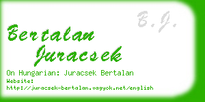 bertalan juracsek business card